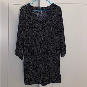 Black and White Polka Dotted Romper